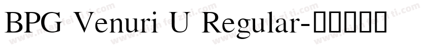BPG Venuri U Regular字体转换